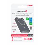 Swissten powerbanka Fusion 10000 mAh, stříbrná