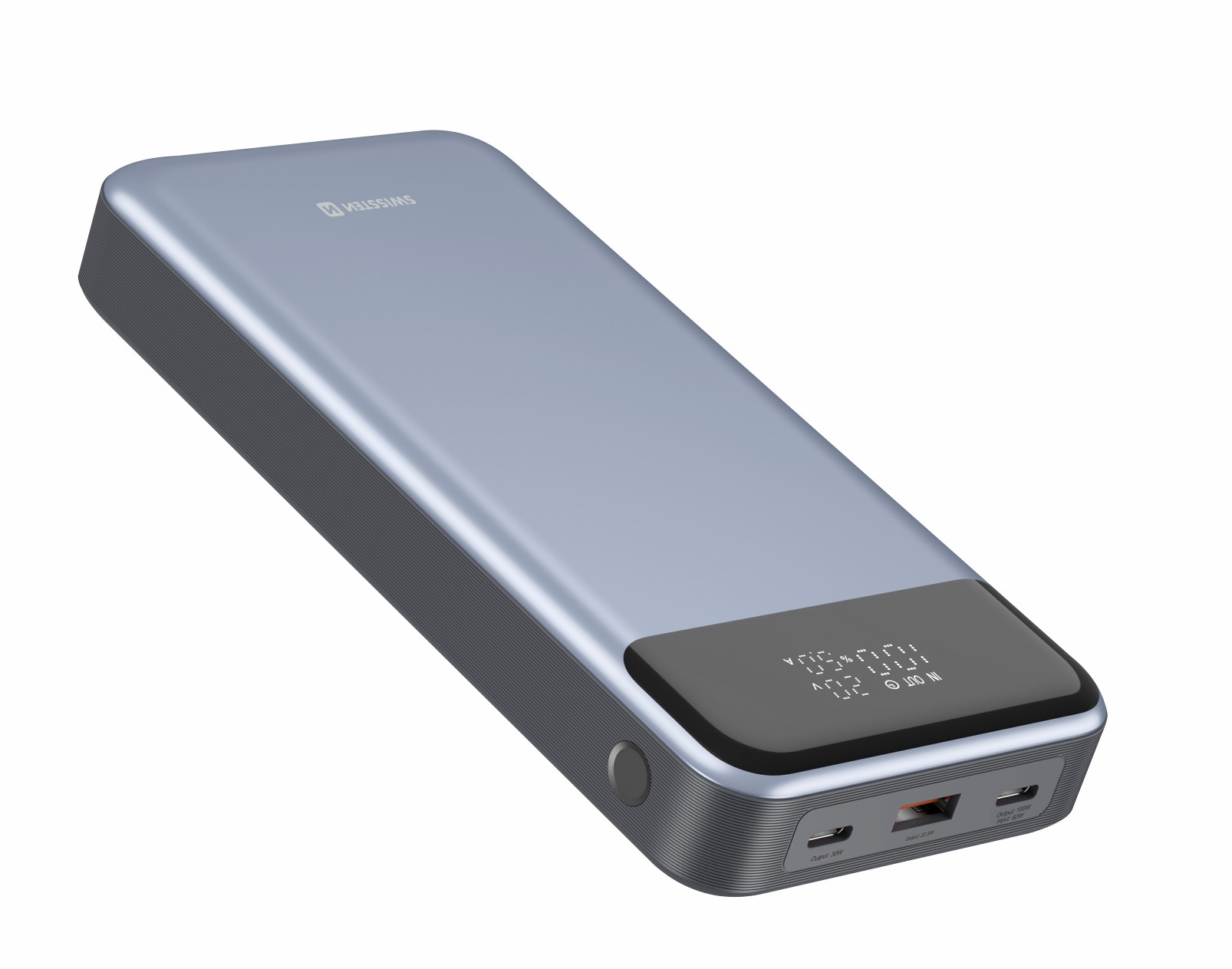 Swissten powerbanka notebook 30000 mAh, šedá