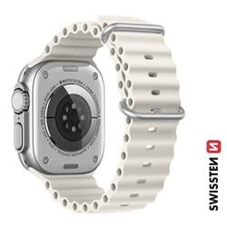 Swissten řemínek Apple Watch Marine 42–49 mm, šedý  