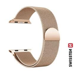 Swissten řemínek Apple Watch milánský 38–41 mm, zlatý  