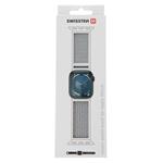 Swissten řemínek Apple Watch nylonový 42–49 mm, bílý  