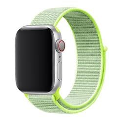 Swissten řemínek Apple Watch nylonový 42–49 mm, limetkový  