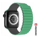 Swissten řemínek Apple Watch silikonový Magnetic 38–41 mm, zeleno-šedý  