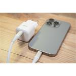 SWISSTEN SÍŤOVÝ ADAPTÉR GaN 1x USB-C 35W POWER DELIVERY BÍLÝ + DATOVÝ KABEL USB-C/LIGHTNING 1,2 M BÍLÝ