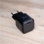 SWISSTEN SÍŤOVÝ ADAPTÉR GaN 1x USB-C 35W POWER DELIVERY ČERNÝ + DATOVÝ KABEL USB-C/USB-C 1,2 M ČERNÝ