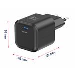SWISSTEN SÍŤOVÝ ADAPTÉR GaN 1x USB-C 35W POWER DELIVERY ČERNÝ + DATOVÝ KABEL USB-C/USB-C 1,2 M ČERNÝ