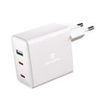 SWISSTEN SÍŤOVÝ ADAPTÉR GaN 2x USB-C + 1x USB 70W