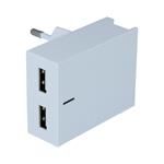 SWISSTEN SÍŤOVÝ ADAPTÉR SMART IC 2x USB 3A POWER + DATOVÝ KABEL USB / LIGHTNING 1,2 M BÍLÝ