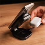 SWISSTEN SKLADACIA BEZDRÔTOVÁ NABÍJAČKA Qi2 MagBase 3v1 BLACK (kompatibilná s MagSafe)