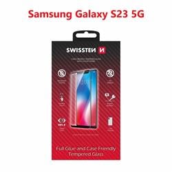 Swissten Sklo Full Glue, Color Frame, Case Friendly pro Samsung S911 Galaxy S23 5G, černé
