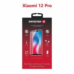 Swissten Sklo Full Glue, Color Frame, Case Friendly pro Xiaomi 12 Pro, černé
