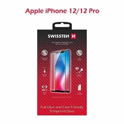 Swissten sklo Full Glue iPhone 12/12 Pro, černé  
