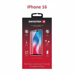 Swissten sklo Full Glue iPhone 16, černé  