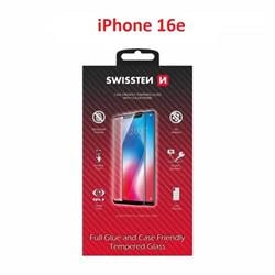 Swissten sklo Full Glue iPhone 17e/16e, černé  