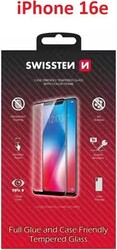 Swissten sklo Full Glue pre Apple iPhone 17e/16e, čierne
