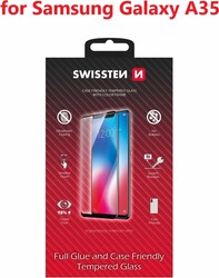 Swissten sklo Full Glue pre Samsung Galaxy A35, čierne
