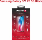 Swissten sklo Full Glue pre Samsung Galaxy S21 FE, čierne 