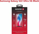 Swissten sklo Full Glue pre Samsung Galaxy S22 Ultra, čierne