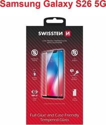 Swissten sklo Full Glue pre Samsung Galaxy S26, čierne