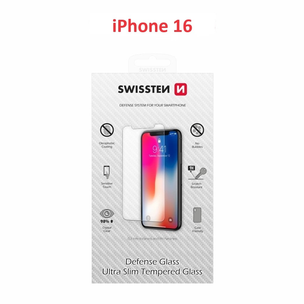 Swissten sklo pro Apple iPhone 16 RE 2.5D