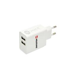 SWISSTEN Smart IC síťová nabíječka 2xUSB 3,1A bílý 22013307 - Nabíječky