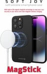 Swissten Soft Joy MagStick pre Apple iPhone 15 Plus, čierny