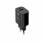 Swissten Tenký síťový adaptér GaN USB-C + USB-A 30W, bílý