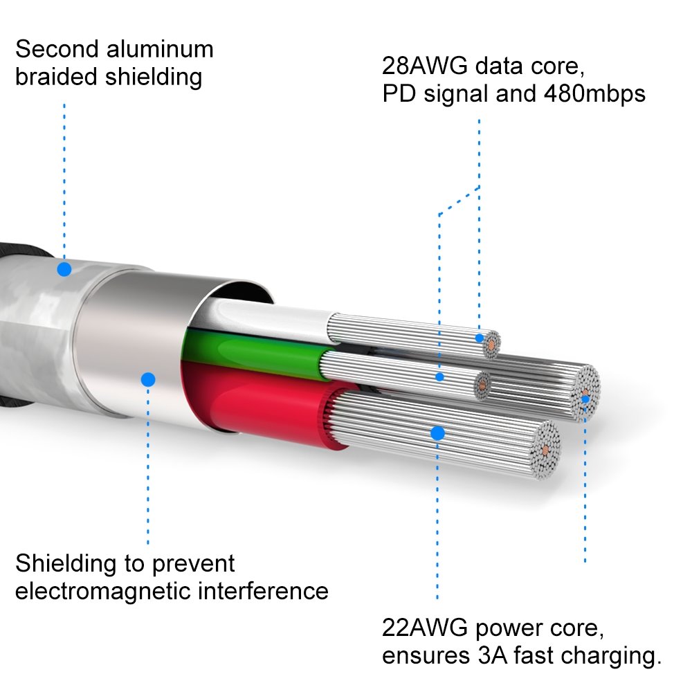 Swissten kabel Lightning MFi 1.2 m, šedý