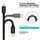 SWISSTEN Textile USB-C, dátový kábel, čierny, 0,2 m 71521101
