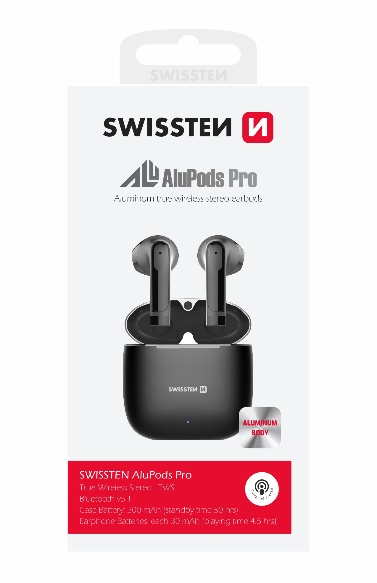 Swissten TWS sluchátka Alupods Pro