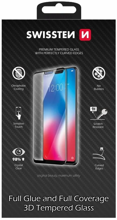 Swissten Ultra Durable 3D pre Apple iPhone 12 Pro Max Black - čierne 64701866