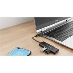 SWISSTEN USB-C HUB 4-IN-1 (USB-C 100W, HDMI 4K, 2x USB-A) ALUMINIUM