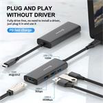 Swissten USB-C hub 4v1, aluminium  