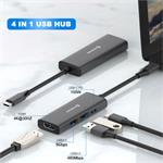 Swissten USB-C rozbočovač 4 v 1, hliník  