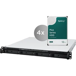Synology RS822+ RackStation včetně 4ks HDD 12TB (HAT3300-12T), CPU C3538, RAM 2GB, 4x GLAN, 1x eSAT