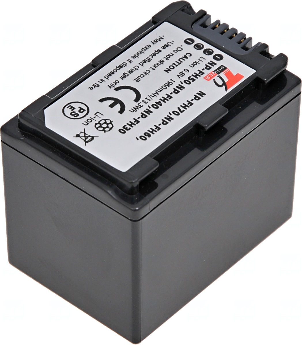 T6 Power Sony NP-FH70, 1400mAh, 9,5Wh, sivá