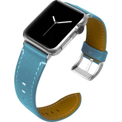 Tactical Color kožený řemínek pro Samsung Gear 42mm Aqua - modrý