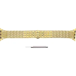 Tactical Diamond Magnetický Kovový Pásek pro Apple Watch 4 44mm Gold - zlatý