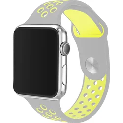 Tactical Double Silikonový Pásek pro Apple Watch 4 44mm Grey/Yellow - šedo žlutý
