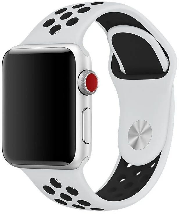 Tactical Double silikónový remienok pre Apple Watch 4 44mm White / Black - bielo čierny 2445348