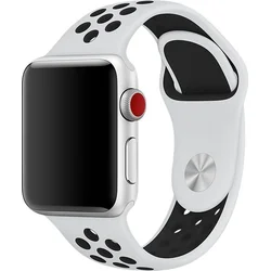 Tactical Double silikonový řemínek pro Apple Watch 1/2/3 42mm White/Black - bílo černý