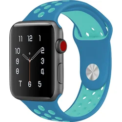 Tactical Double silikonový řemínek pro Apple Watch 4 40mm Blue/Light Blue - modrý