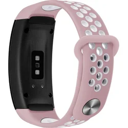 Tactical Double silikonový řemínek pro Samsung Gear Fit 2 Pro NavyPink/White - růžovo bílý