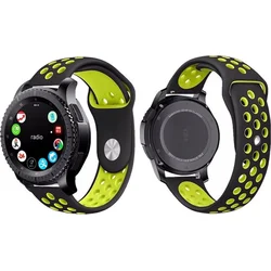 Tactical Double silikonový řemínek pro Samsung Gear S3 Black/Yellow - černo žlutý