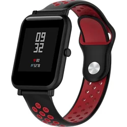 Tactical Double silikonový řemínek pro Xiaomi Amazfit Bip Black/Red - černo červený