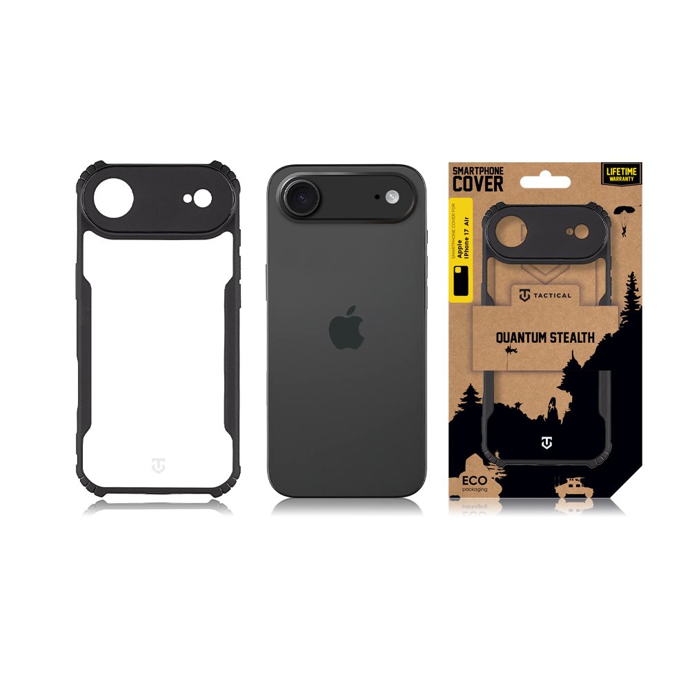 Tactical Quantum Stealth Kryt pro Apple iPhone Air Clear/Black