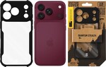 Tactical Quantum Stealth puzdro pre Apple iPhone 17 Pro/18 Pro – priehľadné/čierne
