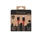 Tactical Recce 3:20 kabel pro Garmin USB-C černý/červený