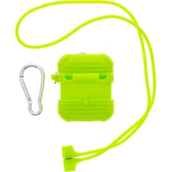 Tactical Silikonové Pouzdro vč. Karabiny pro Apple Airpods Green - zelený