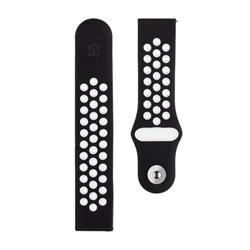 Taktické 840 Dvojitý silikónový remienok 22 mm čierna/biela